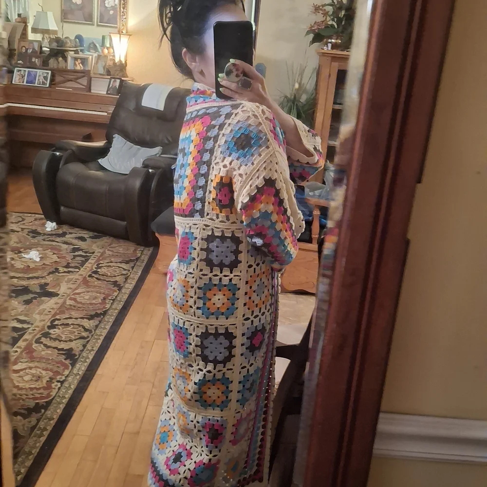 POL Multicolor Crochet Cardigan - Picture 4 of 5